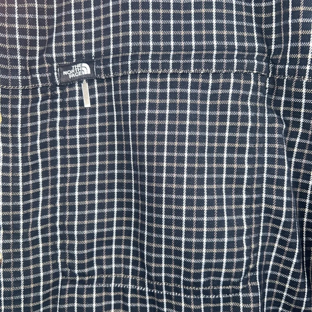 The North Face Shirt Mens M Multicolor Check Travel Hiking Zip Pocket